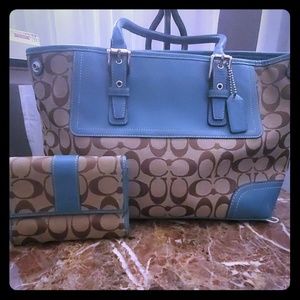 Coach handbag and wallet